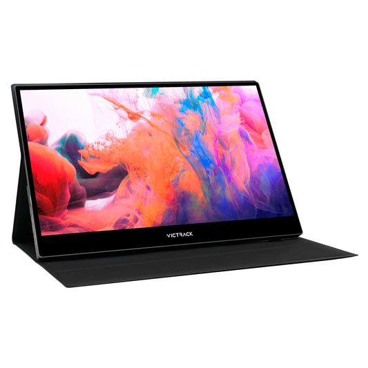 Victrack 13.3-inch UHD Portable Touch Monitor, Ultra thin/Smart cover, HDMI USB-C, Extend Screen for Laptop, smart phone, pad, Real 60Hz/IPS/HDR, Black