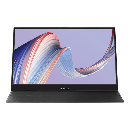 Victrack 15.6-inch Full HD/4K Portable Monitor, Ultra thin/Smart cover, HDMI USB-C, Extend Screen for Laptop, smart phone, pad, Real 60Hz/IPS/HDR, Black