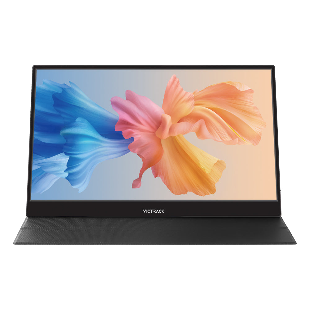 Victrack 16-inch QHD Portable Monitor, Ultra thin/Smart cover, HDMI USB-C, Extend Screen for Laptop, smart phone, pad, Real 60Hz/IPS/HDR, Black