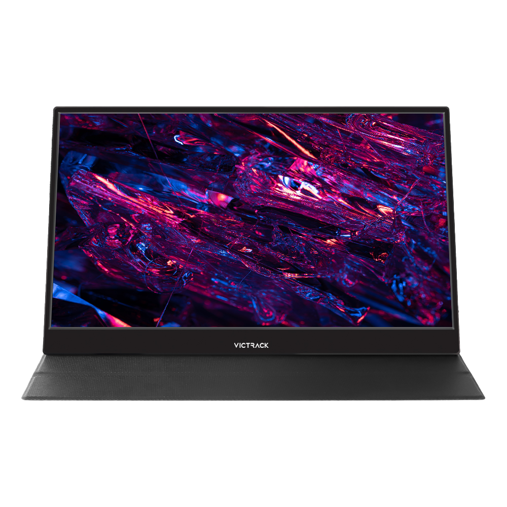Victrack 16-inch QHD Portable Monitor, Ultra thin/Smart cover, HDMI USB-C, Extend Screen for Laptop, smart phone, pad, Real 120Hz/IPS/HDR, Black