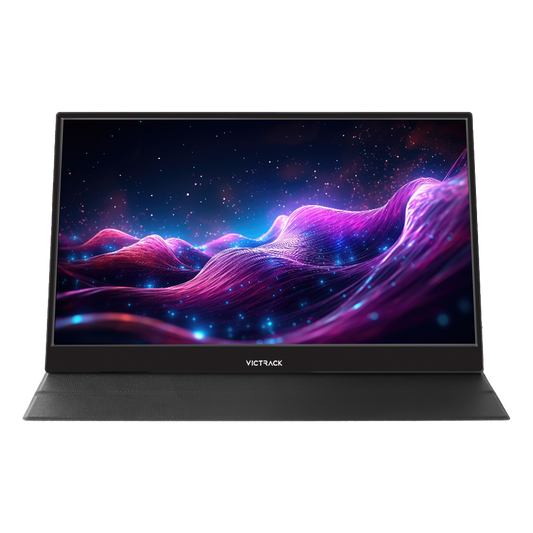 Victrack 16.1-inch Full HD Portable Monitor, Ultra thin/Smart cover, HDMI USB-C, Extend Screen for Laptop, smart phone, pad, Real 144Hz/IPS/HDR, Black