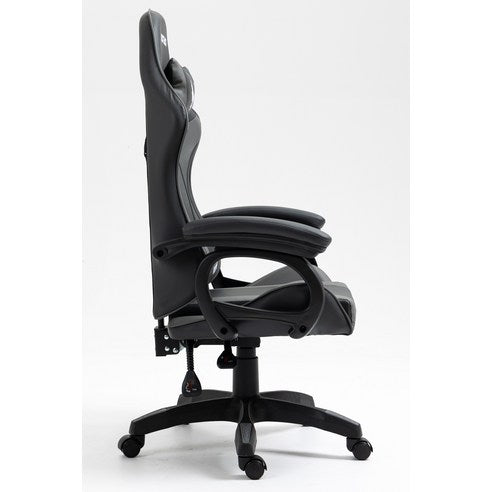 Victrack Basic Gaming Chair, Computer Chair, Height Adjustable, with 360°-Swivel Seat and Headrest and for Office or Gaming, A-01, Grey and Black