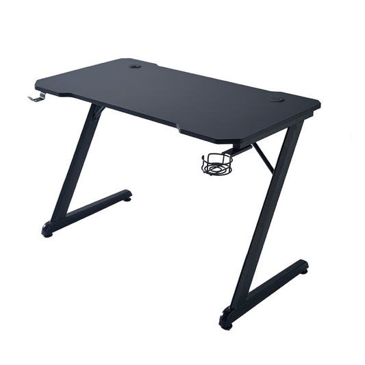 Bureau de jeu standard pour ordinateur de type Z à texture carbone Victrack GD-01