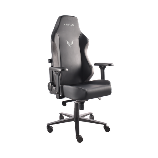 Victrack Premium Gaming Chair, Computer Chair, Height Adjustable, with 360°-Swivel Seat and for Office or Gaming, PGC-01, Black