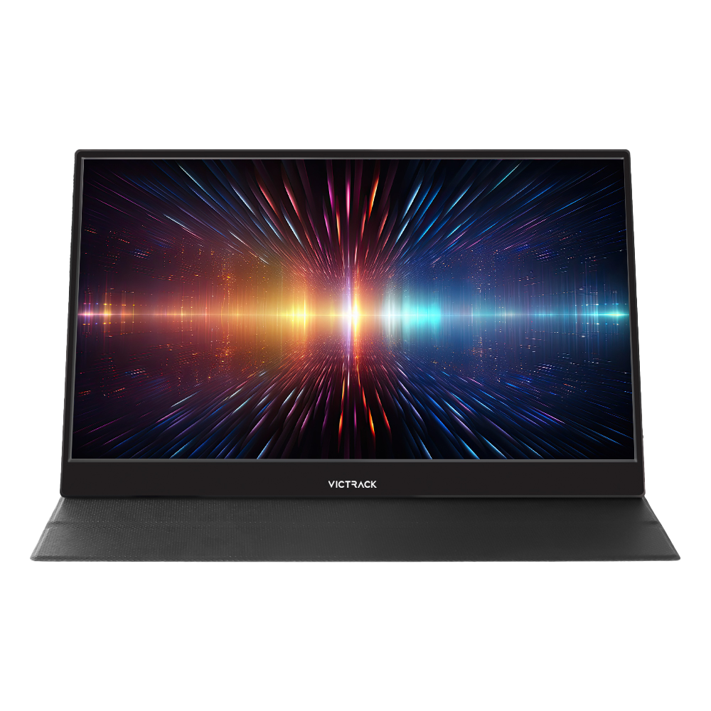 Victrack 15.6-inch Full HD/4K Portable Monitor, Ultra thin/Smart cover, HDMI USB-C, Extend Screen for Laptop, smart phone, pad, Real 60Hz/IPS/HDR, Black