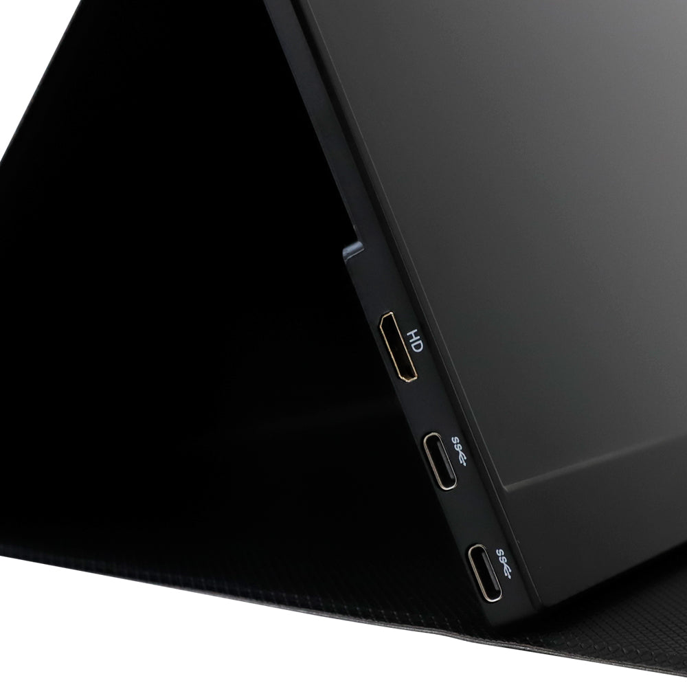 Victrack 15.6-inch Full HD/4K Portable Monitor, Ultra thin/Smart cover, HDMI USB-C, Extend Screen for Laptop, smart phone, pad, Real 60Hz/IPS/HDR, Black