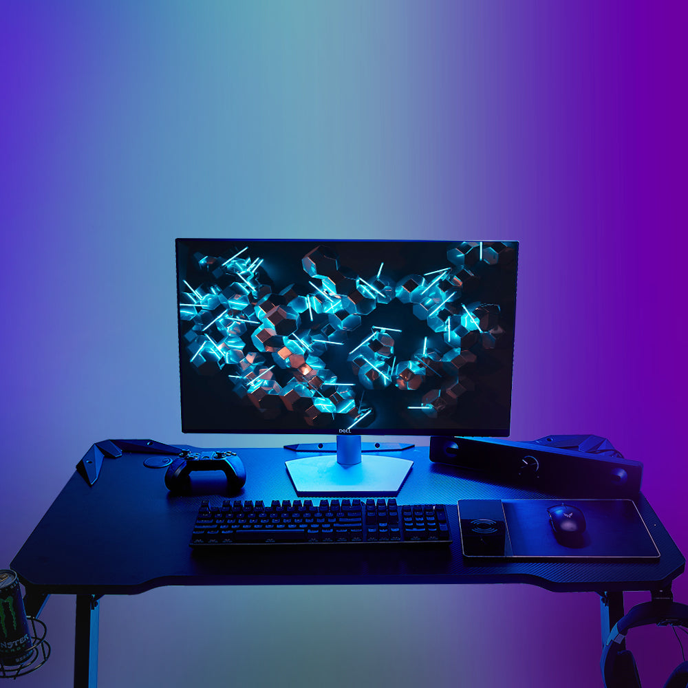 Victrack Carbon Texture Z-Type Steel Frame Computer Standard Gaming Desk GD-02