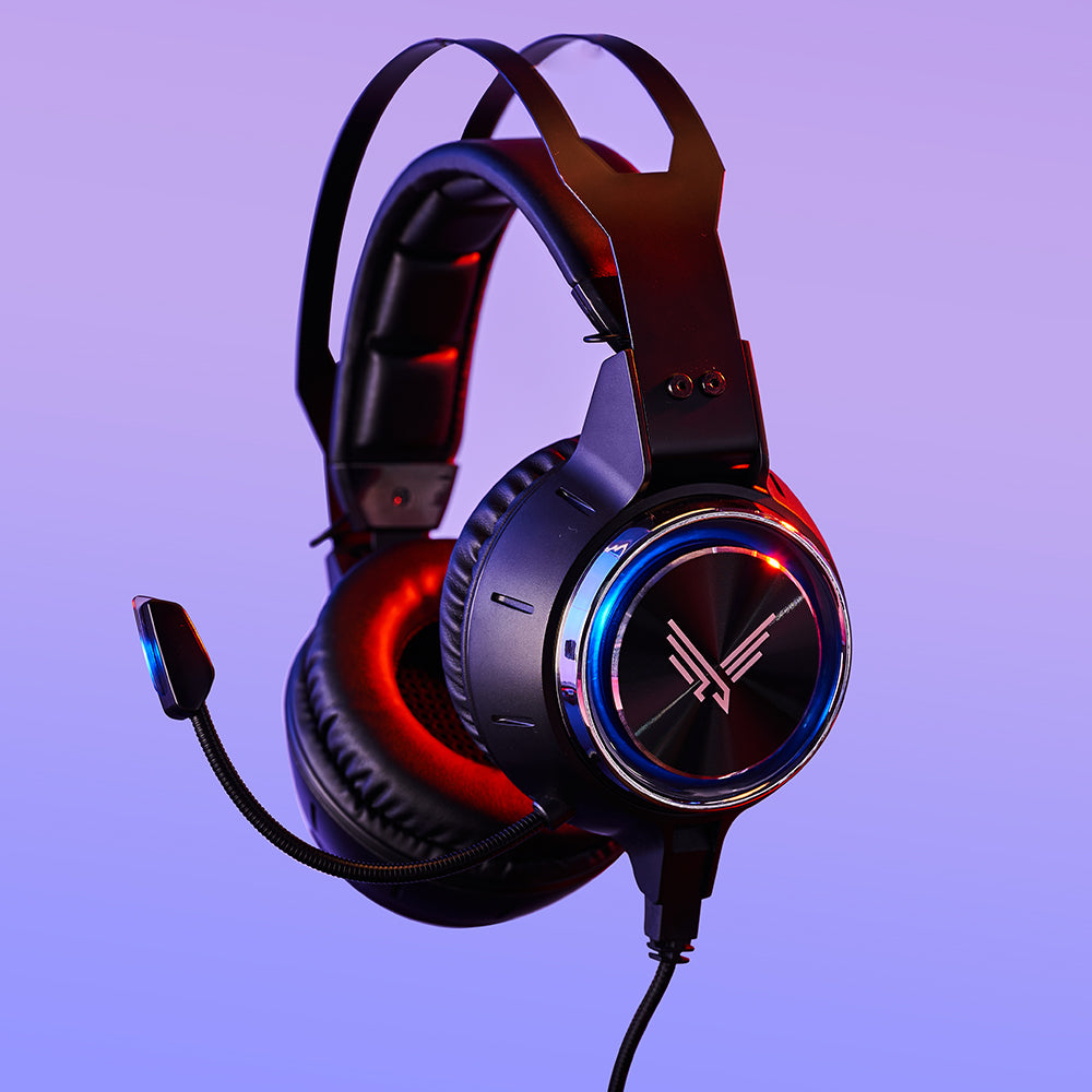 Victrack Virtual 7.1 Channel Noise Canceling Microphone Gaming Headset, USB, Colorful RGB, Rainbow LED, Vibration